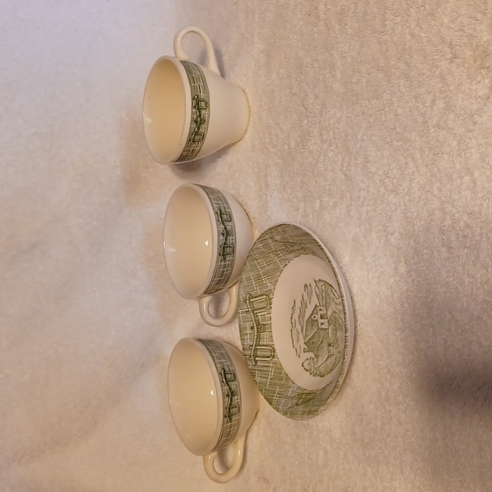 Colonial Homestead replacement cups and berry bowl vintage dishes
